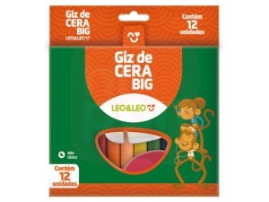 Giz de Cera Big 12 Cores - Leo&Leo