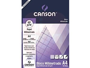 Papel Milimetrado A4 60g 50 Folhas - Canson